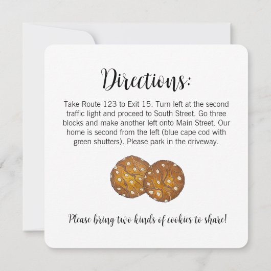 Australische Anzac Biscuit Cookie Swap Bake Sale Kaart (Achterkant)