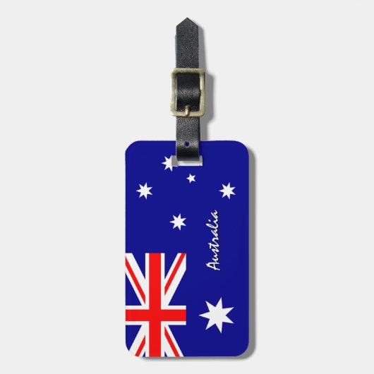 Australische Bagagelabels, patriottische Australis Bagagelabel (Voorkant verticaal)