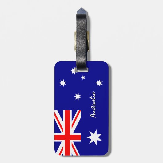 Australische Bagagelabels, patriottische Australis Bagagelabel (Achterkant verticaal)