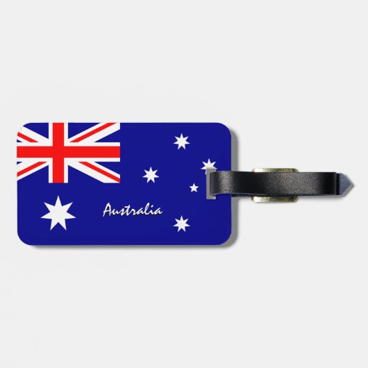 Australische Bagagelabels, patriottische Australis Bagagelabel (Achterkant horizontaal)