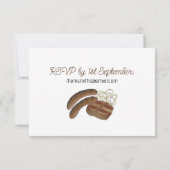 Australische BBQ Cookout Barbecue Steak Sausages Kaart (Achterkant)