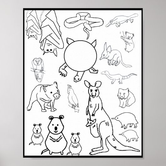 Australische bedreigde dieren, Poster (Voorkant)