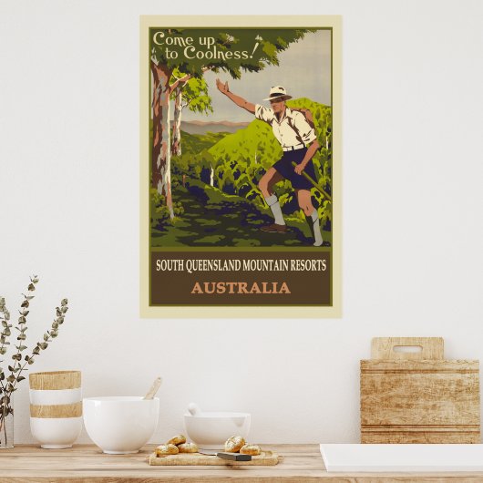 Australische  bergreis poster (Keuken)