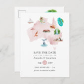 Australische bestemmingsweddenschap Sla de datum o Aankondigingskaart (Voorkant / Achterkant)