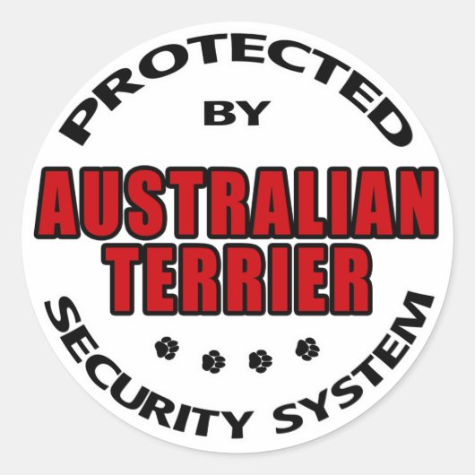 Australische beveiliging van tergers ronde sticker (Voorkant)