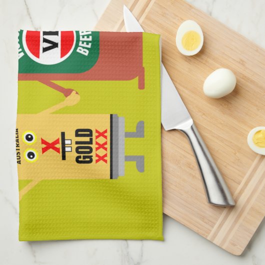 Australische bier- liefhebbers en drinkers theedoek (Quarter Fold)