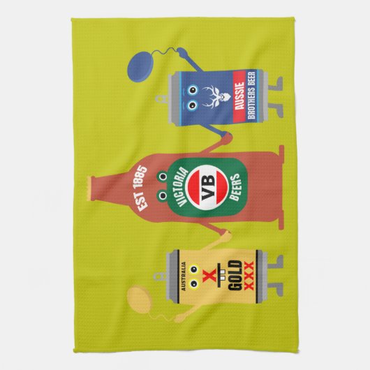 Australische bier- liefhebbers en drinkers theedoek (Verticaal)