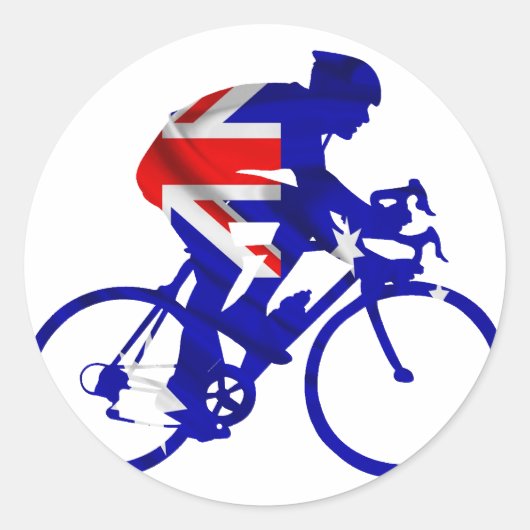 Australische biker ronde sticker (Voorkant)