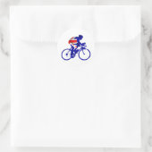 Australische biker ronde sticker (Tas)