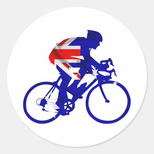 Australische biker ronde sticker (Voorkant)