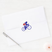 Australische biker ronde sticker (Envelop)