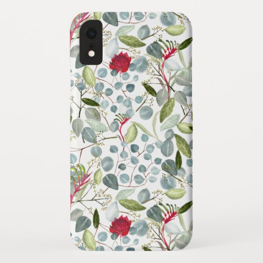Australische bloem Kangaroo poten Eucalyptusblader Case-Mate iPhone Case (Achterkant)