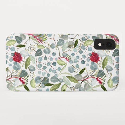 Australische bloem Kangaroo poten Eucalyptusblader Case-Mate iPhone Case (Achterkant (horizontaal))