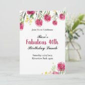 Australische bloem verjaardagsuitnodiging kaart (Staand voorkant)