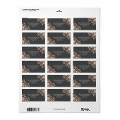 Australische bloemen formeel grijs retouradres etiket (Full Sheet)