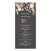 Australische bloemen grijs en roze bruiloft progra reclamekaart (Voorkant)
