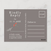 Australische Bloemen Rustieke Bruiloft Matching RS Briefkaart (Achterkant)