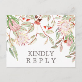 Australische Bloemen Rustieke Bruiloft Matching RS Briefkaart