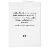 Australische bloemenkunst met Gele Wattle (Achterkant)