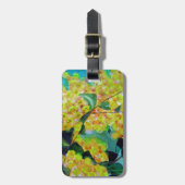 Australische bloemenkunst met Gele Wattle Bagagelabel (Voorkant verticaal)