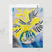 Australische bloemenkunst met Gele Wattle Briefkaart (Voorkant / Achterkant)