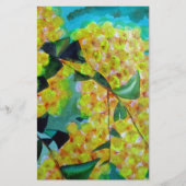 Australische bloemenkunst met Gele Wattle Briefpapier (Voorkant)