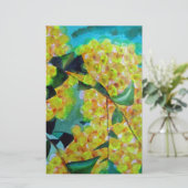 Australische bloemenkunst met Gele Wattle Briefpapier (Staand voorkant)