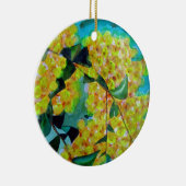 Australische bloemenkunst met Gele Wattle Keramisch Ornament (Rechts)