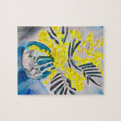 Australische bloemenkunst met Gele Wattle Legpuzzel (Horizontaal)