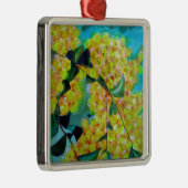 Australische bloemenkunst met Gele Wattle Metalen Ornament (Rechts)