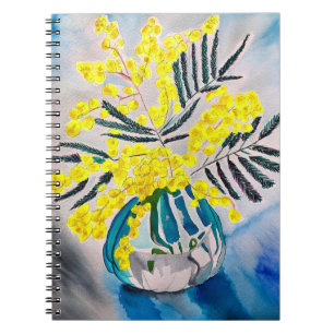 Australische bloemenkunst met Gele Wattle Notitieboek