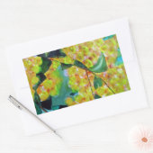 Australische bloemenkunst met Gele Wattle Rechthoekige Sticker (Envelop)