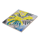 Australische bloemenkunst met Gele Wattle Tegeltje (Zijkant)