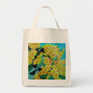 Australische bloemenkunst met Gele Wattle Tote Bag