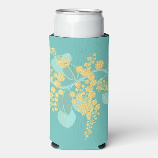 Australische bloesems seltzer blikjeskoeler (Seltzer Voorkant)