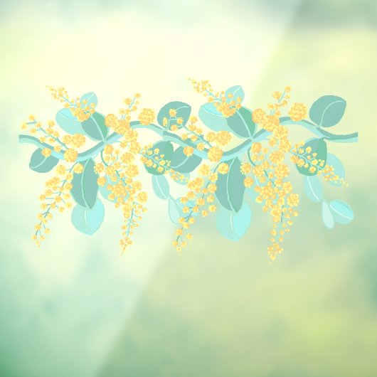 Australische bloesems Window Cling Raamsticker (Vel 3)