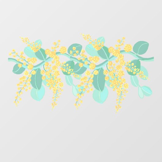 Australische bloesems Window Cling Raamsticker (Vel)