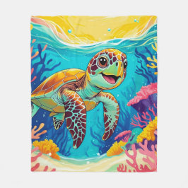 Australische Boho Schildpad Fleece Deken | Sunny