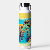 Australische Boho Schildpad Waterfles | Zonnig