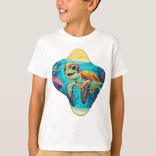 Australische Boho Schildpad - Zonnige Plons T-shirt (Voorkant)