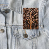 Australische bossen: 3D Warah Tree Wood Print, Button (Insitu)