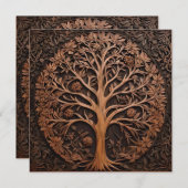 Australische bossen: 3D Warah Tree Wood Print, Save The Date (Voorkant / Achterkant)