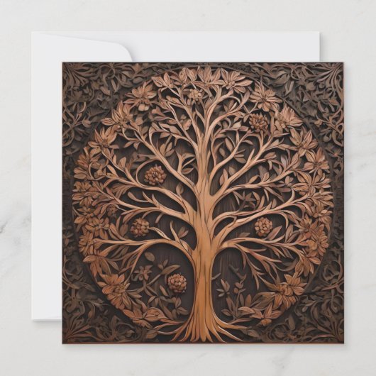 Australische bossen: 3D Warah Tree Wood Print, Save The Date (Voorkant)
