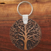 Australische bossen: 3D Warah Tree Wood Print, Sleutelhanger (Voorkant)