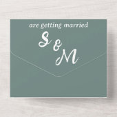 Australische Botanische Waratah All In One Uitnodiging (Achterkant)