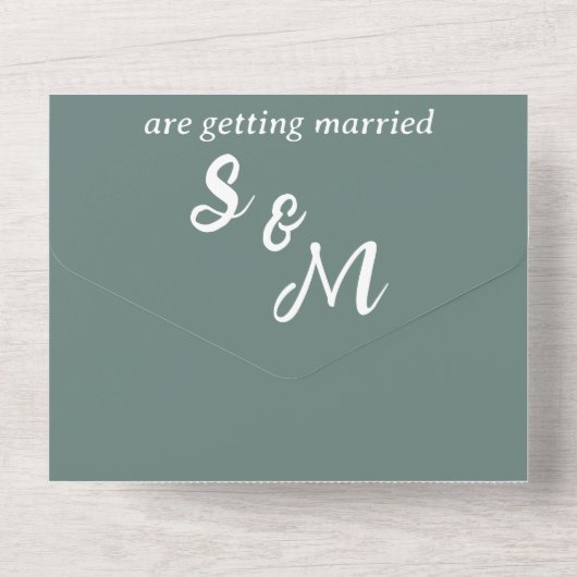 Australische Botanische Waratah All In One Uitnodiging (Achterkant)