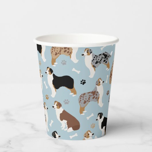 Australische Botten van schapenhouderij en poespap Papieren Bekers (Achterkant)