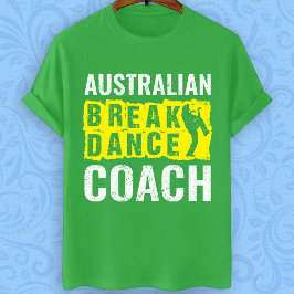 Australische Break Dance Coach Outfit Kostuum T-shirt