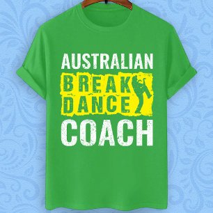Australische Break Dance Coach Outfit Kostuum T-shirt