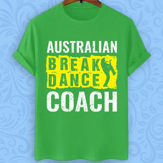 Australische Break Dance Coach Outfit Kostuum T-shirt